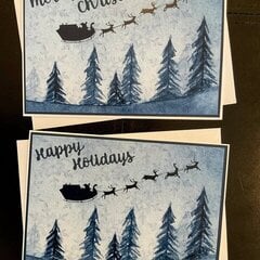 Watercolor Christmas Eve cards