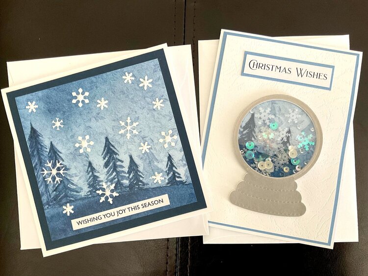 Watercolor wishes snow cards