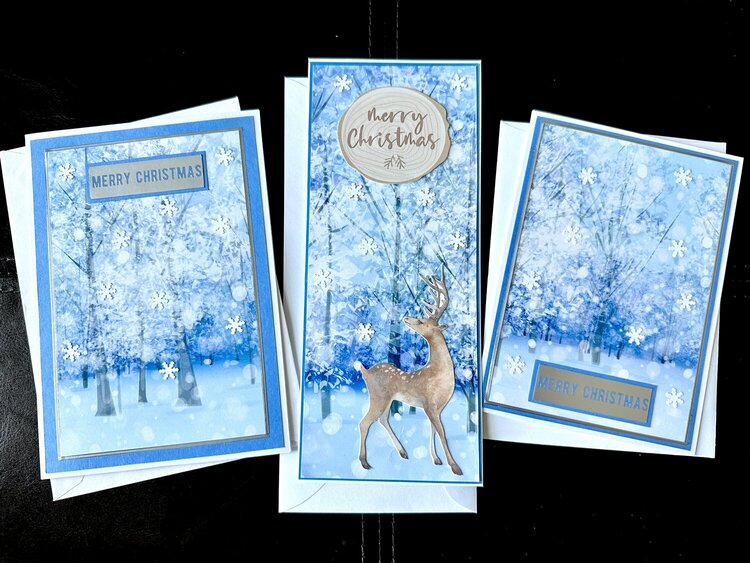 Christmas snow cards