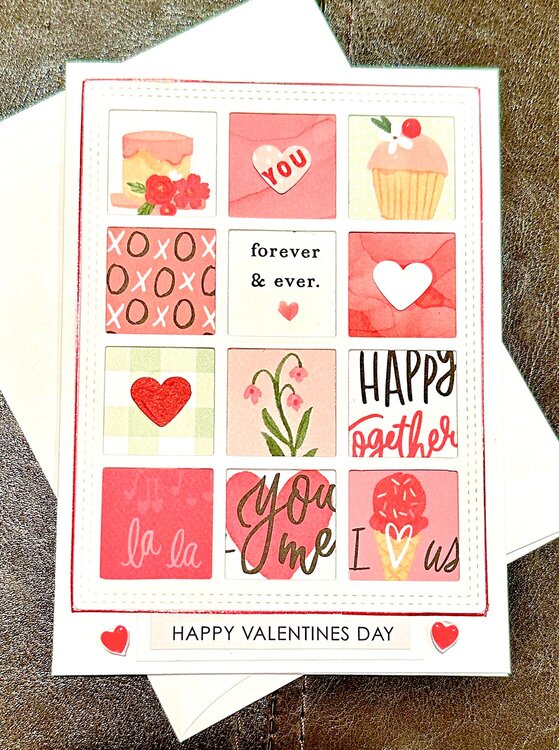 Valentines Day quilt card