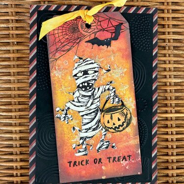 Unraveled Trick or Treat Halloween Card