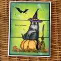 Snarky Cat Halloween card