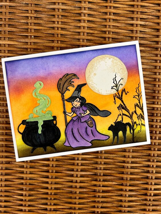 Witch Halloween Card
