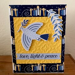 Hanukkah Peace, Love, Light card