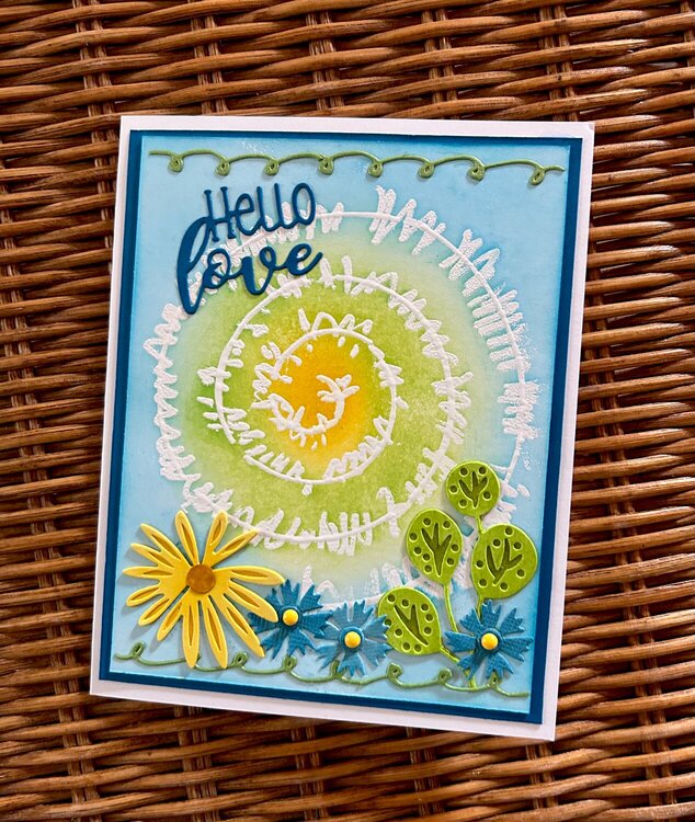 Tie-dye card made for Craft Roulette