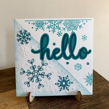 Snowflakes Hello card