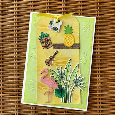 Tropical Collage Tag Card