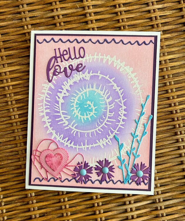 Tie-dye card made for Craft Roulette