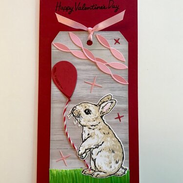 Bunny Valentines Tag Card