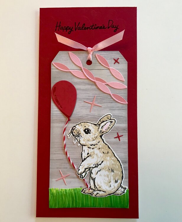 Bunny Valentines Tag Card