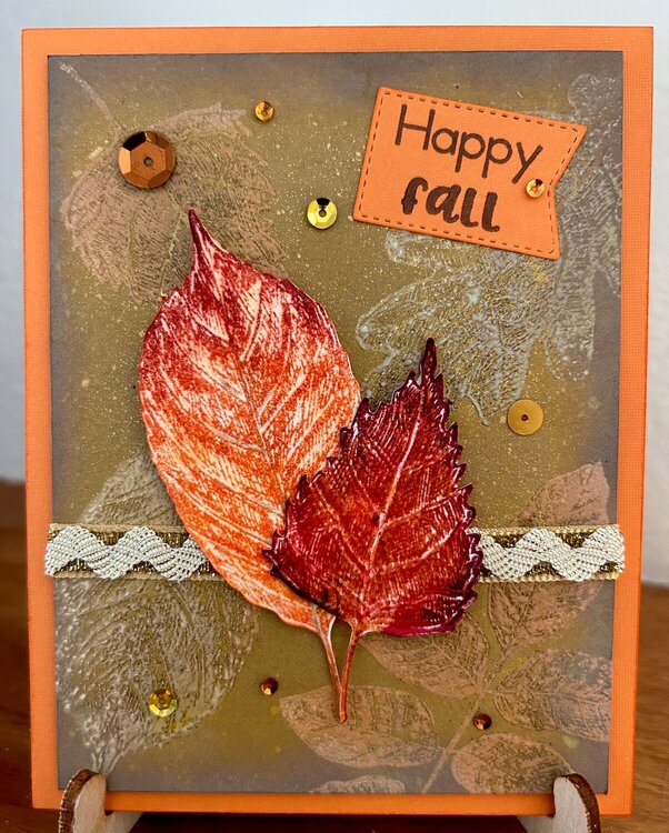 Fall Leaves with Ribbon