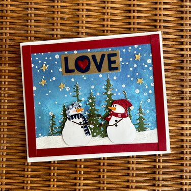 Snowman Love card