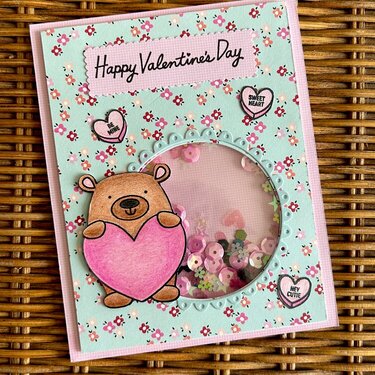 Valentine Bear Shaker Card