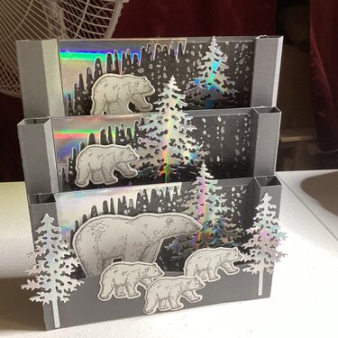 Polar Bear 3 tiered card 