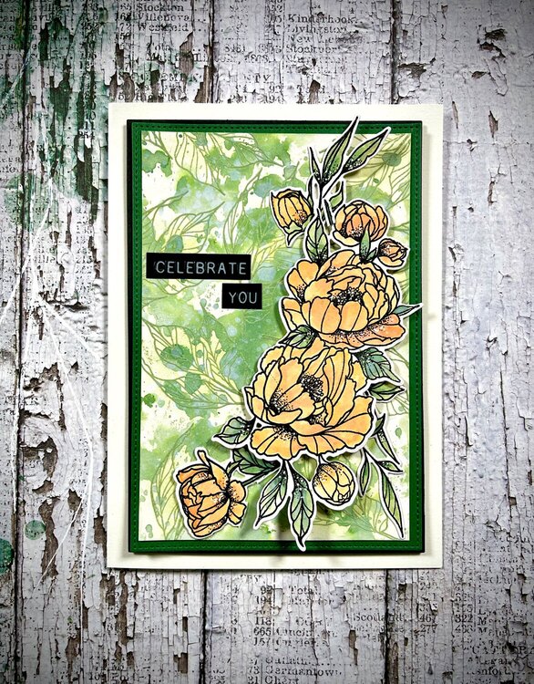 Emboss resist with Beautiful Blooms