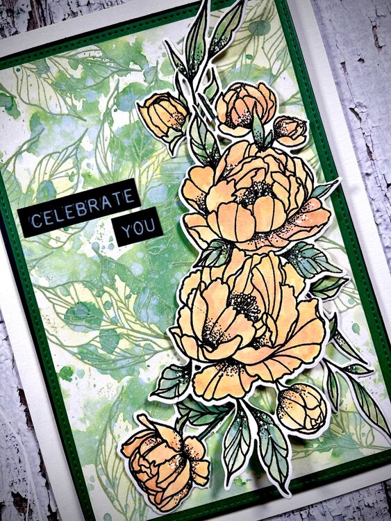 Emboss resist with Beautiful Blooms