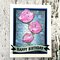 Grungy flower birthday card