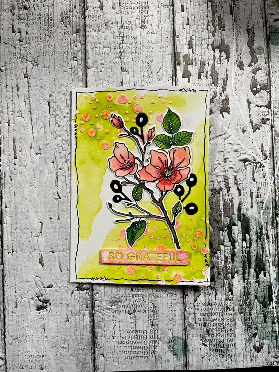 Beautiful Blooms blossom card 