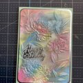 Painted and Embossed Birthday Card