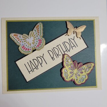 Happy Birthday  Butterfly  Card