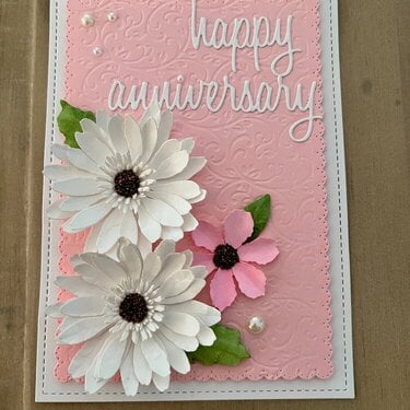 Happy anniversary flower card