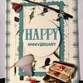 Fly fishing anniversary card