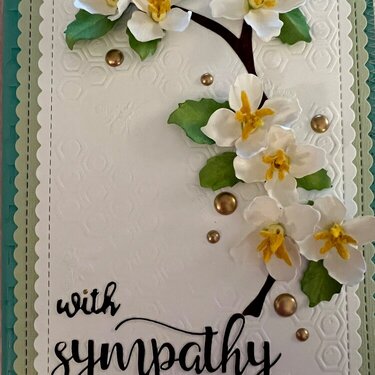 Flower bee sympathy card