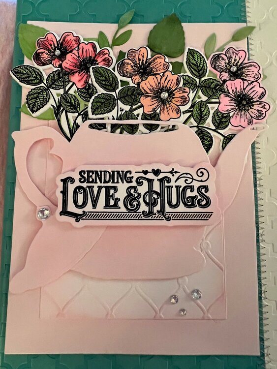 Teapot flower card