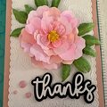 Double peony thanks card