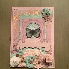 Vellum happy anniversary card