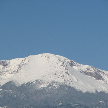 View of Pikes Peak from my bedroom window