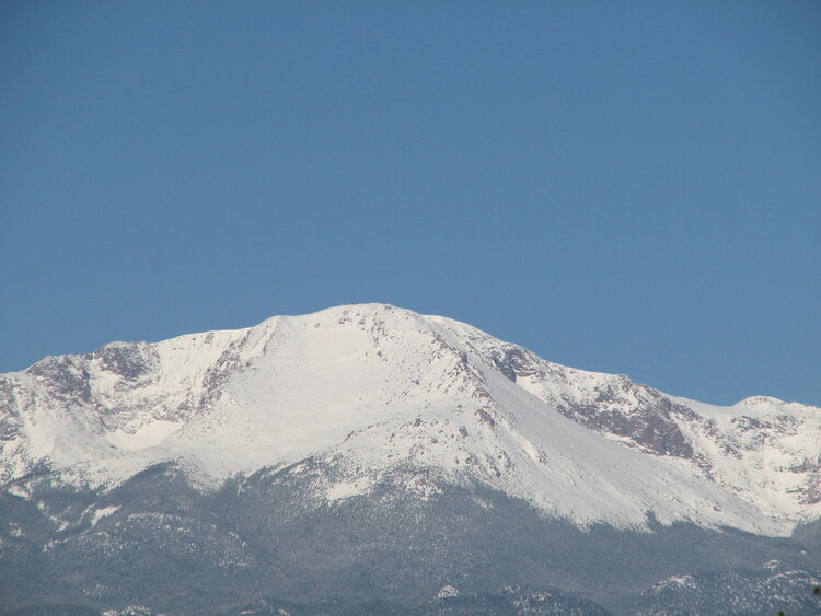 View of Pikes Peak from my bedroom window