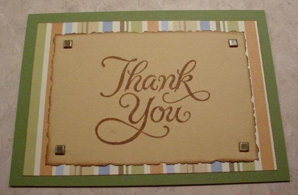 Masculine Thank You Card