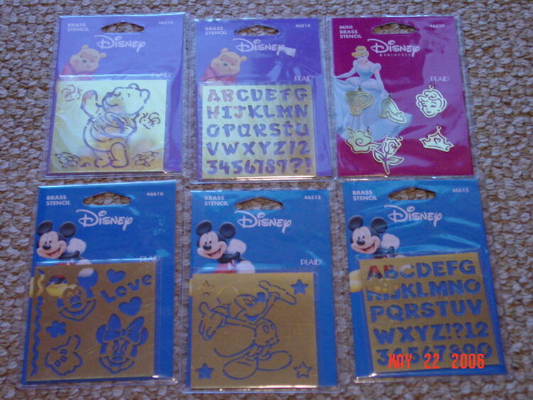 Disney Brass Stencils