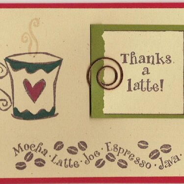Coffee Themed Thank You Card