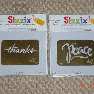 Sizzix Embossing Folders