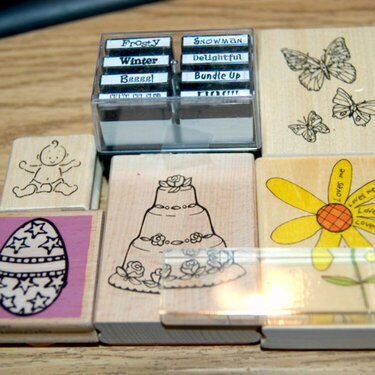 Stamps and a small stamp block