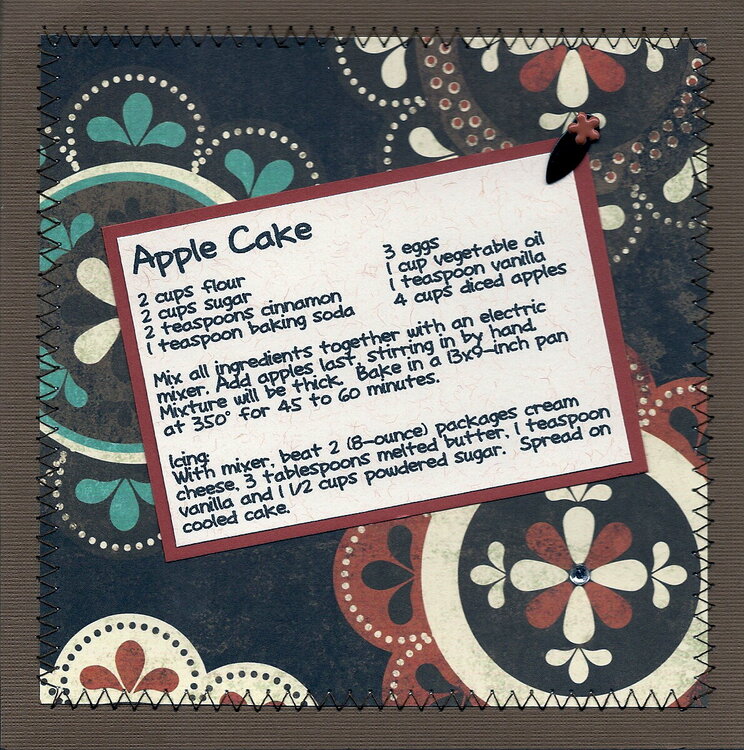 Apple Cake recipe card