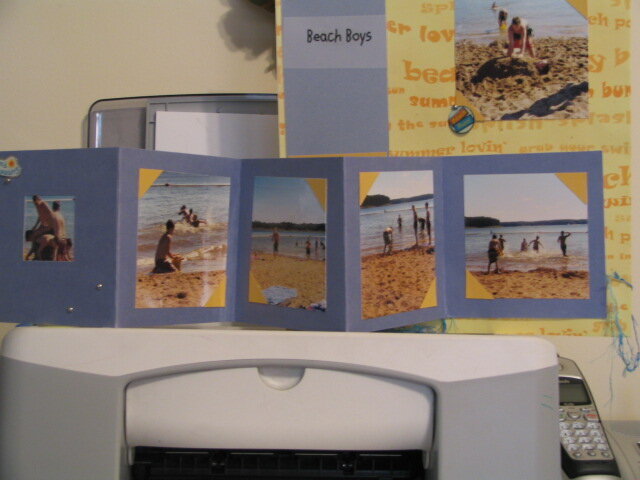photo book on beach page