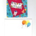 happy birthday card and envelope