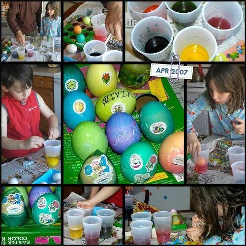 Egg Dying Collage