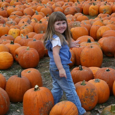 Haley in Pumpkin patch