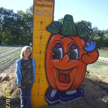 Melissa at the pumpkin patch - 2006