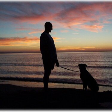 GrandPaw and Banner - Sunset