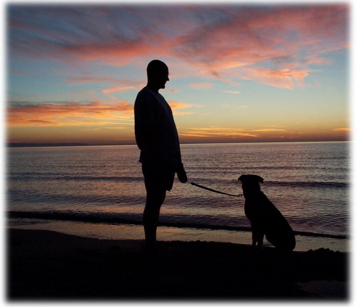 GrandPaw and Banner - Sunset
