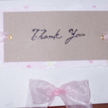 VERY simple thank you card