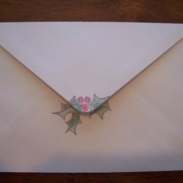 Christmas Envelope Back