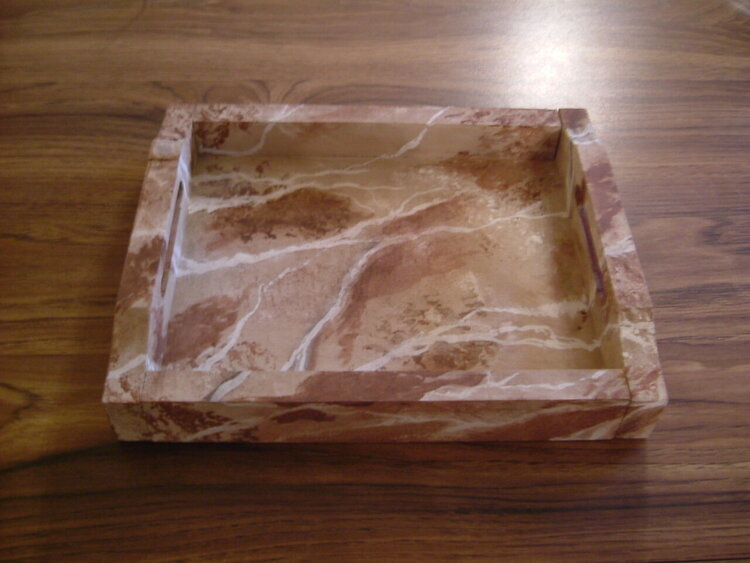 Faux Painted Marble Tray