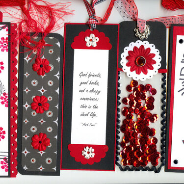 Black, White, &amp; Red Bookmarks