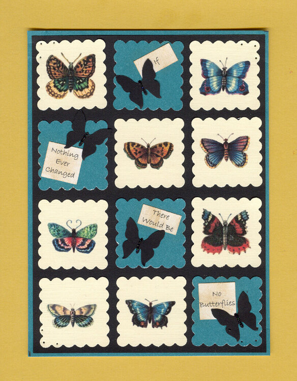 butterfly postcard